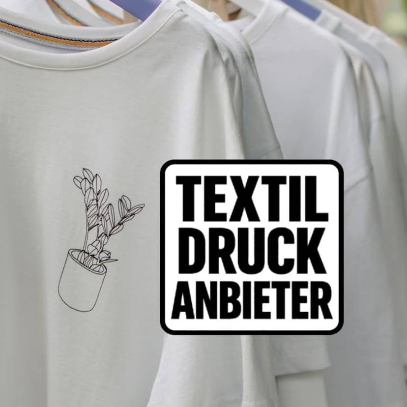 Textildruckerei mit Logo