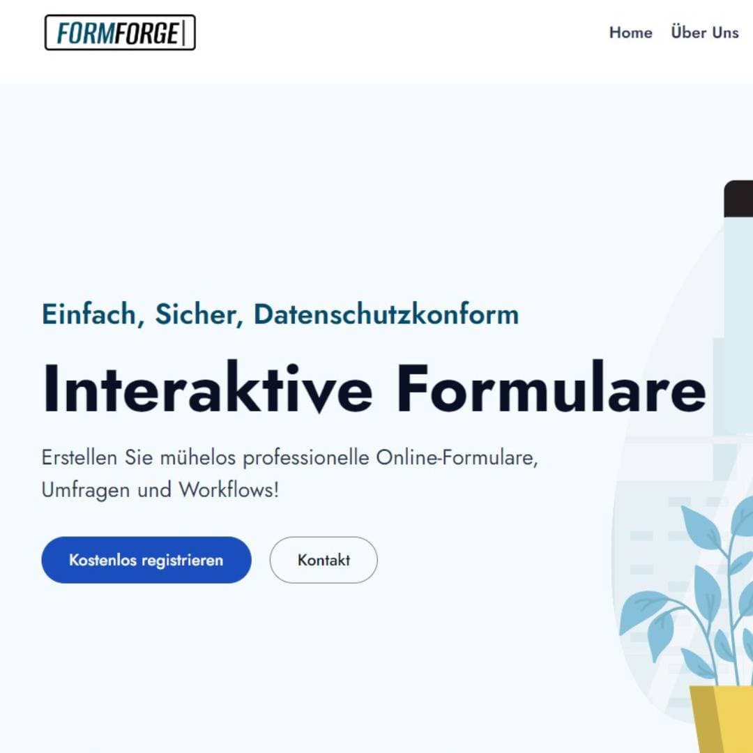 Formforge Landing Page