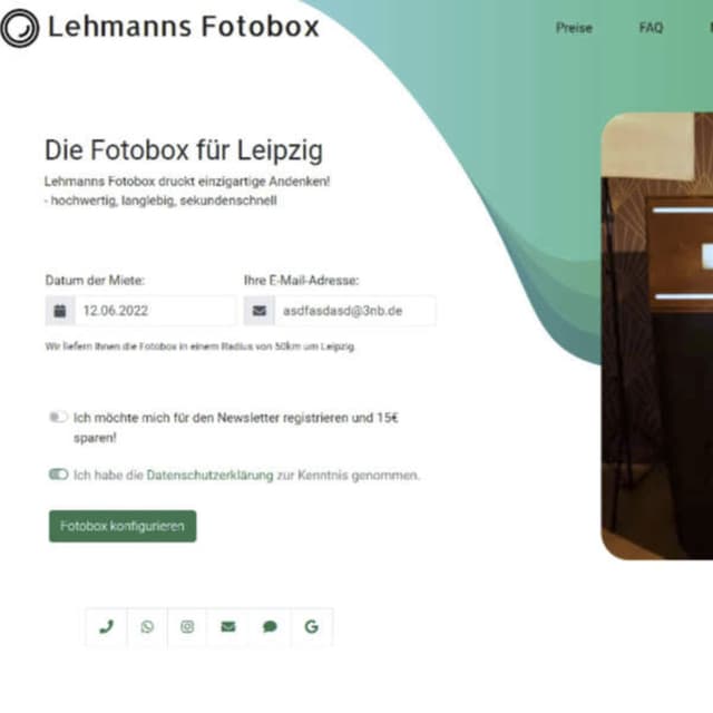 Lehmanns Fotobox Frontpage