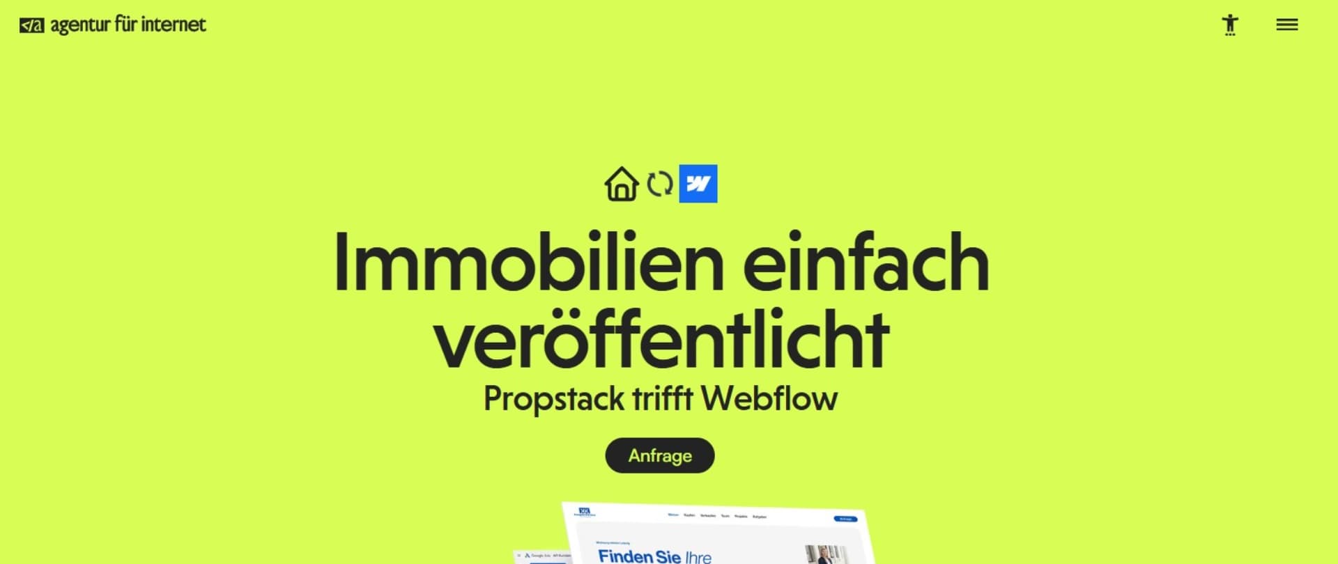 Agentur für Internet Frontpage